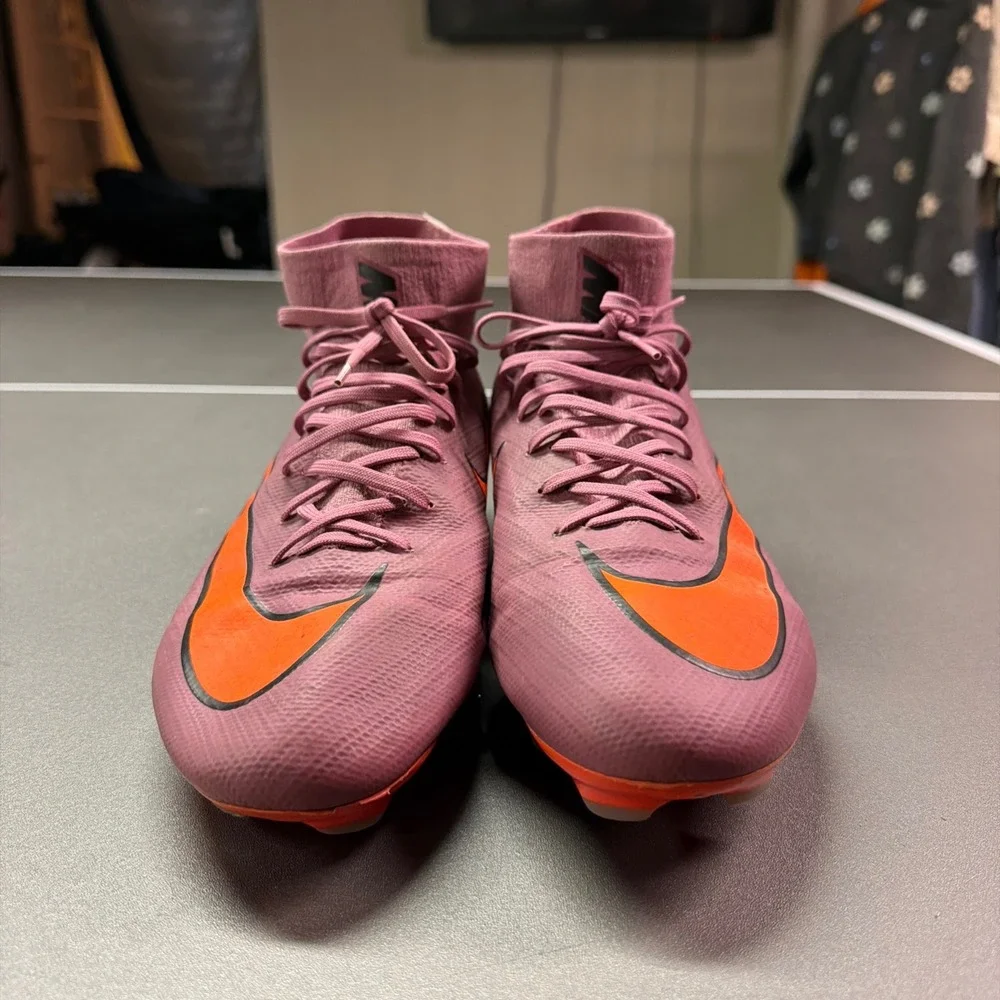 Nike Mercurial Superfly 9 Elite FG Soccer Cleats Pink Orange Flyknit Men's 9.5